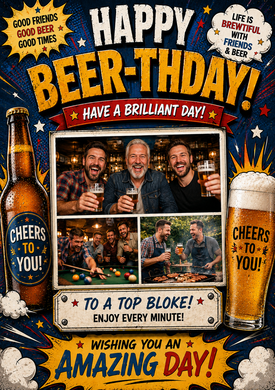 BEER THDAY FACES