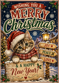 A festive Christmas card perfect for sending warm wishes