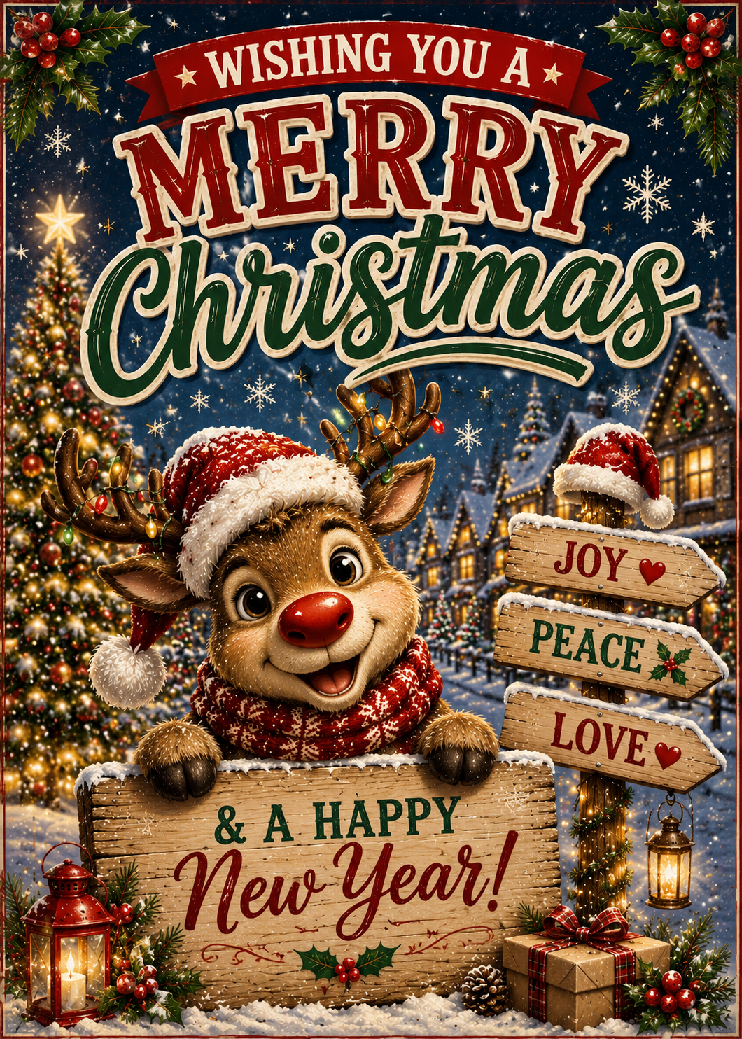 A festive Christmas new year card