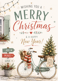 A festive merry Christmas new year on you cycle