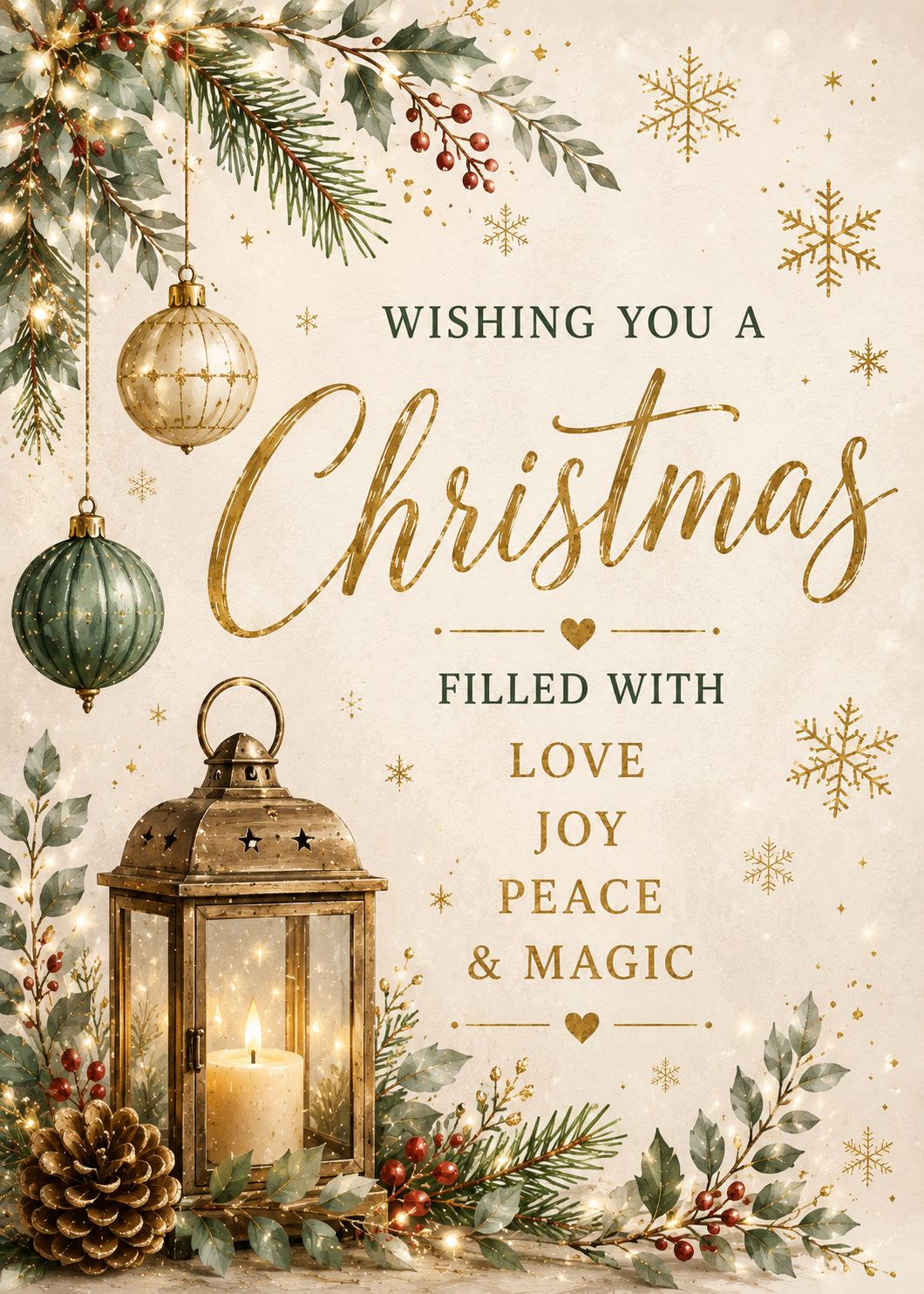A festive merry Christmas and new year x x