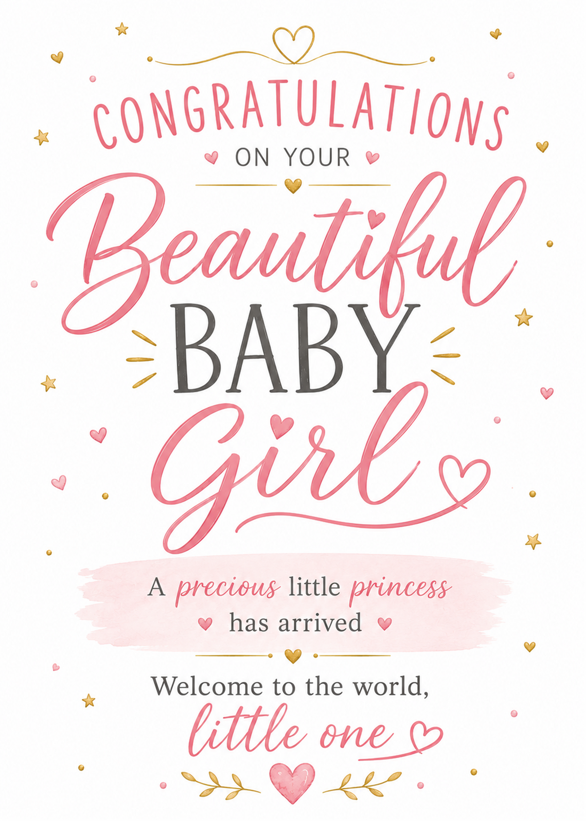 BABY GIRL CARD