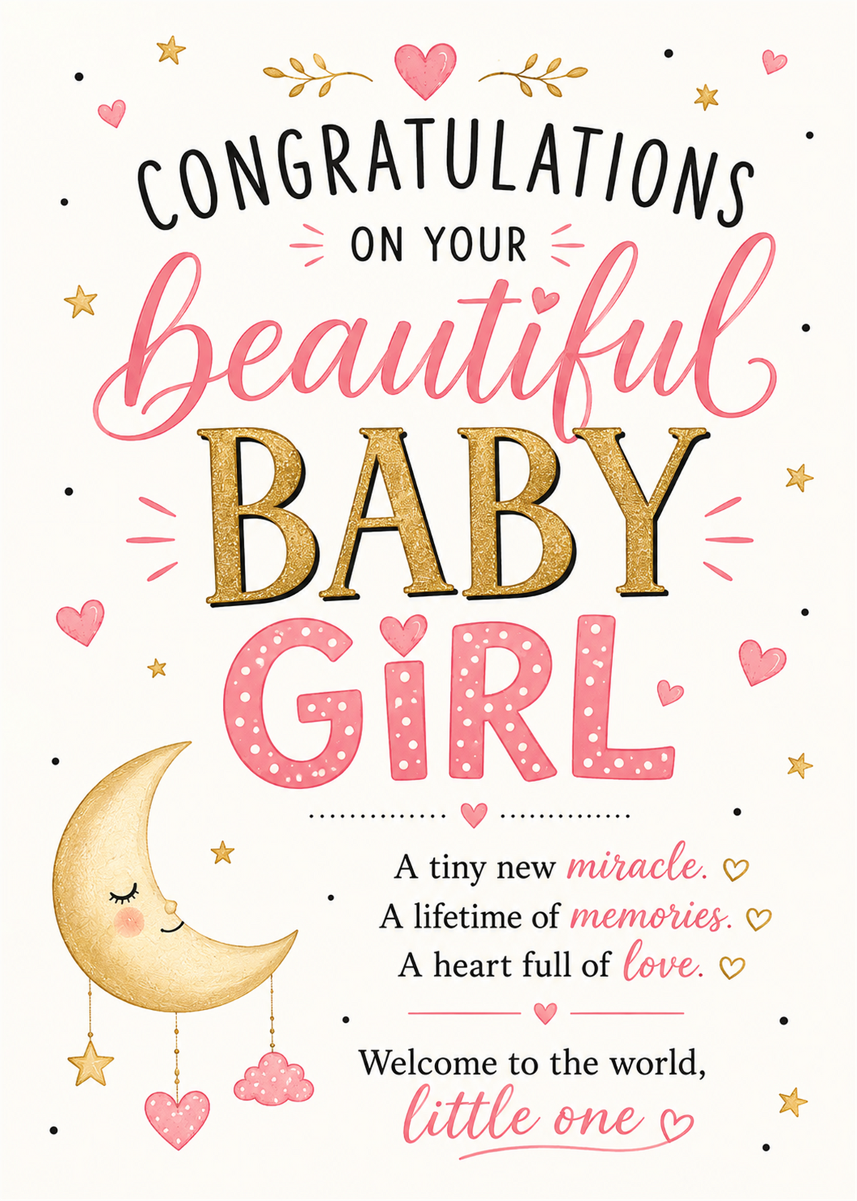 BABY GIRL CARD